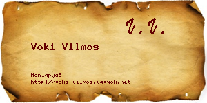 Voki Vilmos névjegykártya
